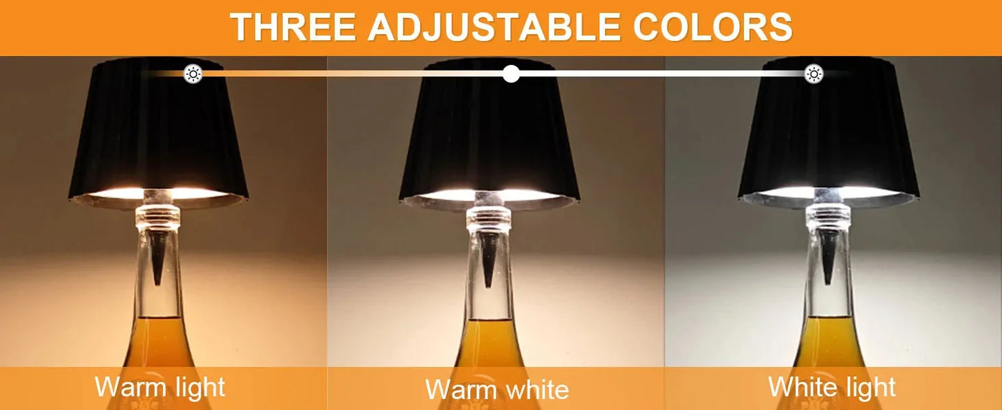 Luz Táctil de 3 Colores con Brillo Regulable para Escritorio, Bar o Decoración con Botellas de Vino